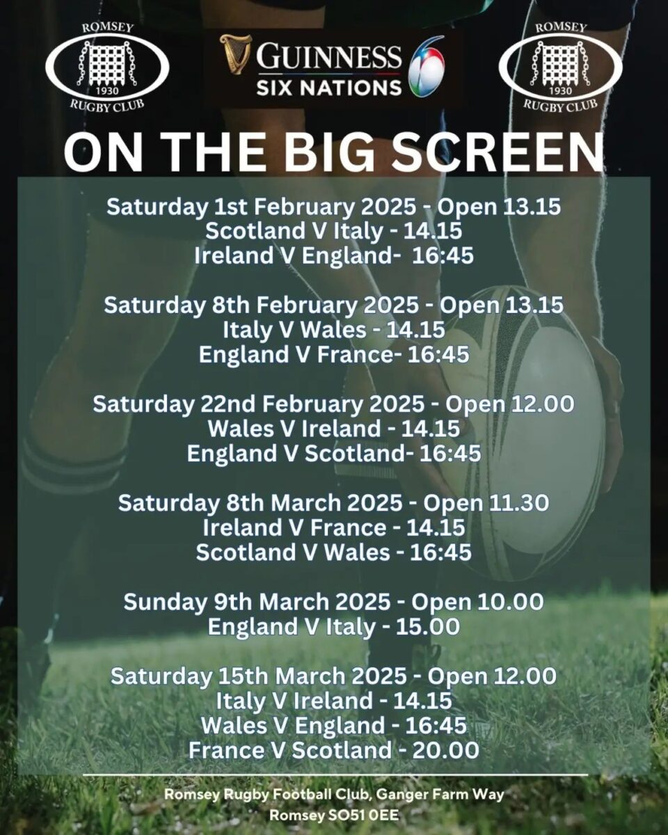 Overton Rugby On the big screen.... - Romsey Rugby Club