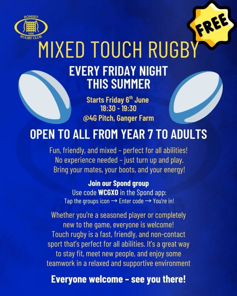 All Age Mixed Touch Rugby - Romsey Rugby Club